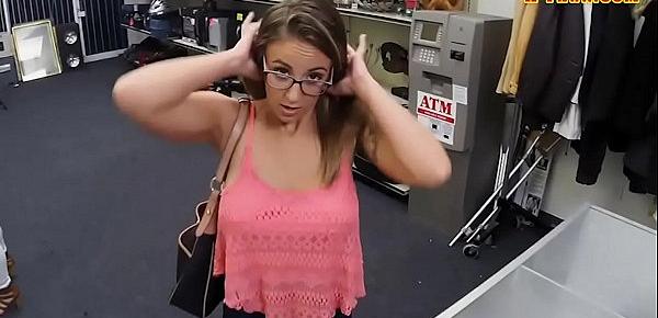  Woman with glasses boned at the pawnshop